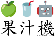 果汁机 对应emoji 97 04 06 的对照png图片