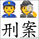 刑案 對應Emoji 👮 🕵  的對照PNG圖片