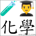 化學 對應Emoji 🧪 👨‍🎓  的對照PNG圖片