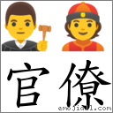 官僚 對應Emoji 👨‍⚖️ 👲  的對照PNG圖片