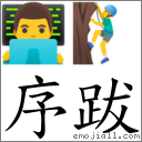 序跋 對應Emoji 👨‍💻 🧗‍♂️  的對照PNG圖片