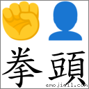 拳头 对应Emoji ✊ 👤  的对照PNG图片