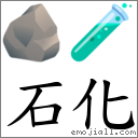 石化 对应Emoji 🪨 🧪  的对照PNG图片