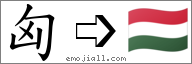 Emoji: 🇭🇺, Text: 匈