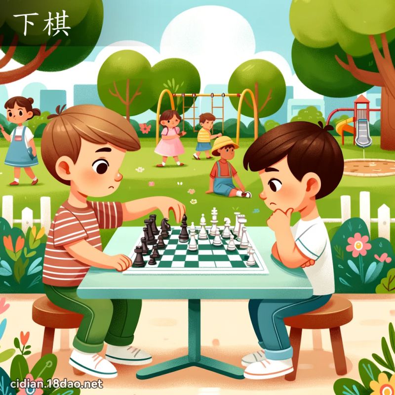 下棋 - 国语辞典配图