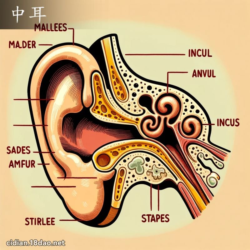 中耳 - 國語辭典配圖