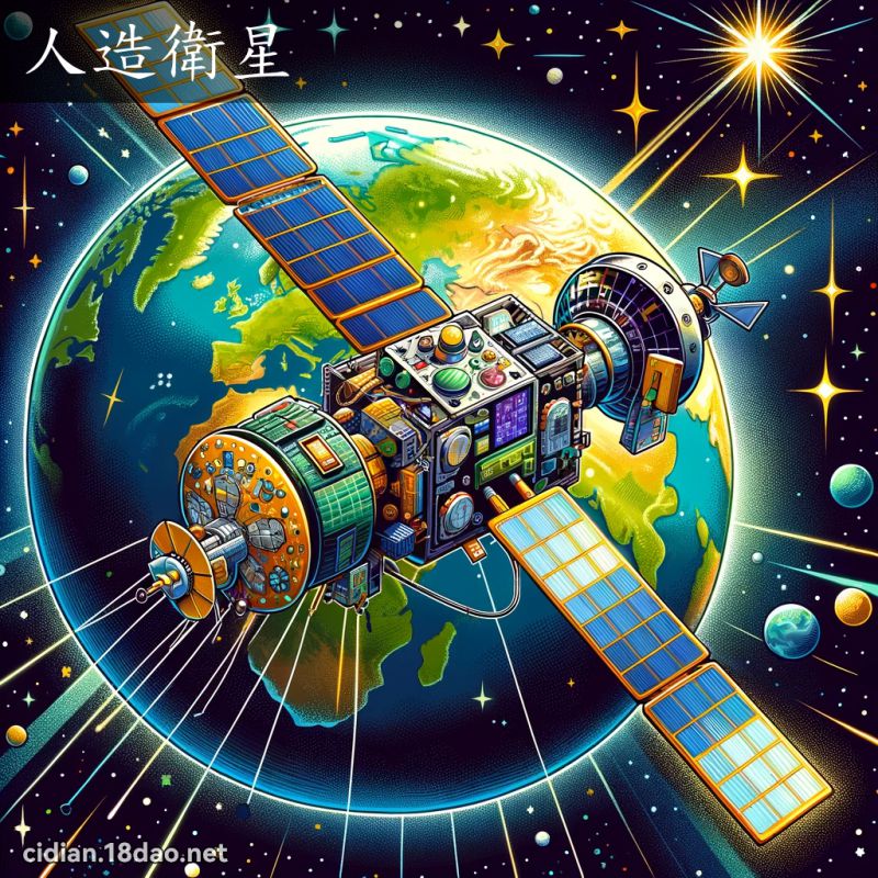 人造衛星 - 國語辭典配圖