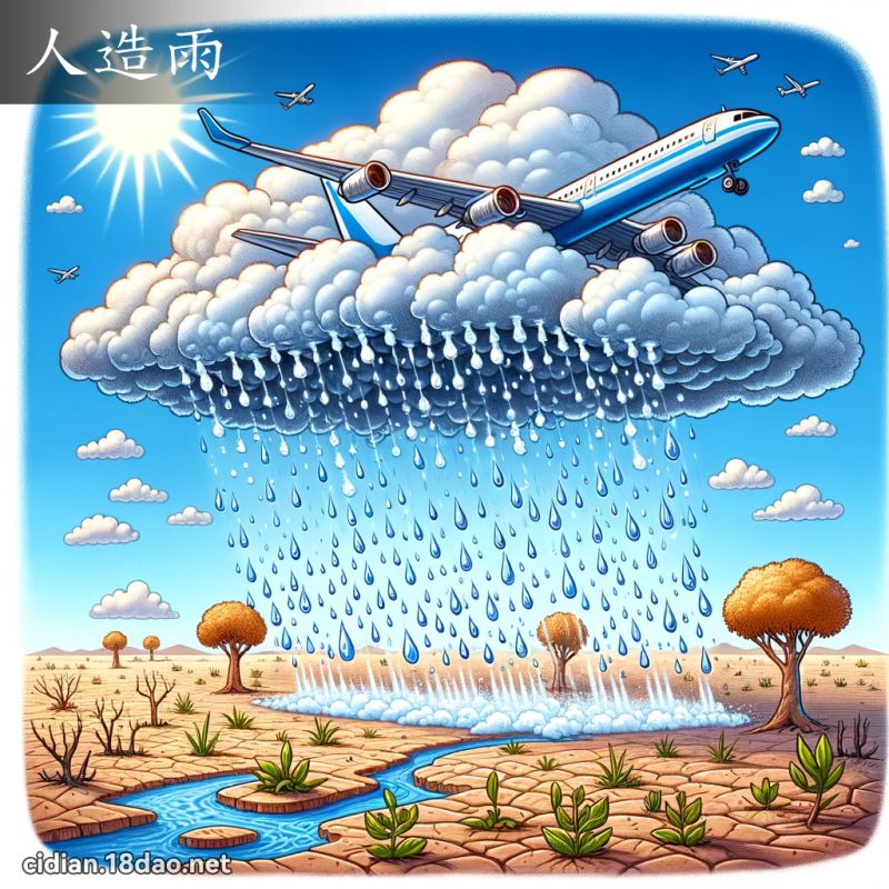 人造雨 - 國語辭典配圖
