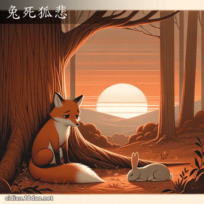 兔死狐悲 - 国语辞典配图