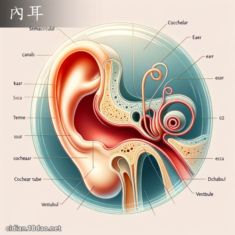 內耳 - 國語辭典配圖