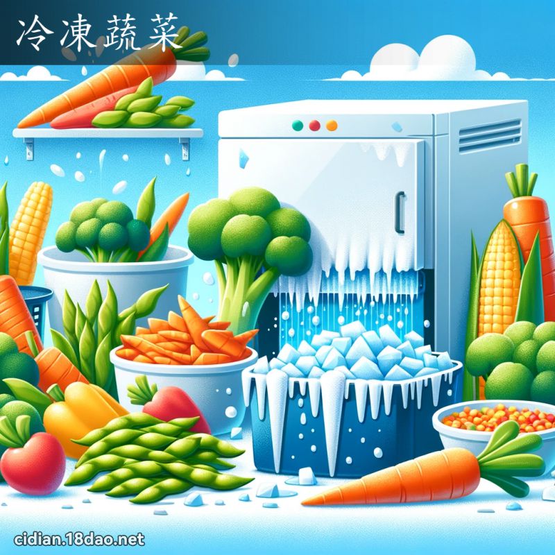 冷冻蔬菜 - 国语辞典配图