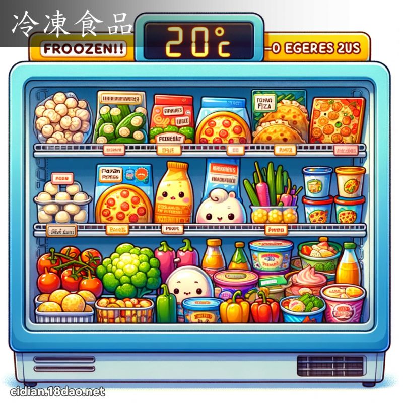 冷冻食品 - 国语辞典配图