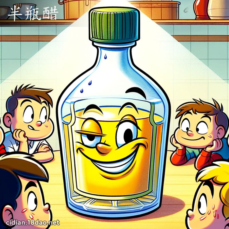 半瓶醋 - 國語辭典配圖