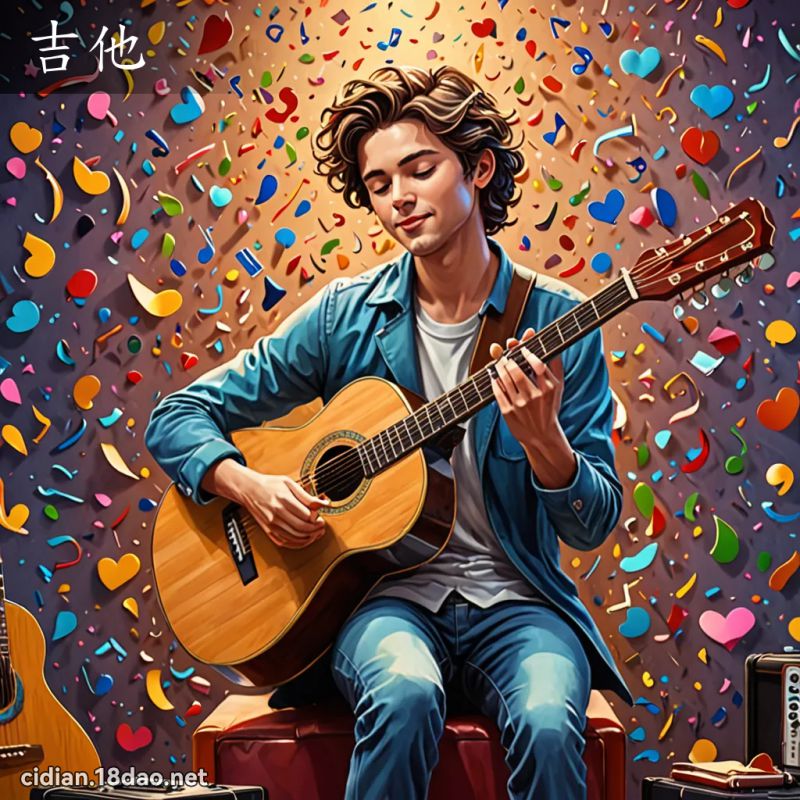 吉他 - 國語辭典配圖