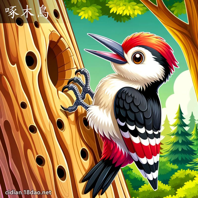 啄木鸟 - 国语辞典配图