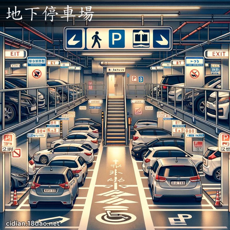地下停车场 - 国语辞典配图