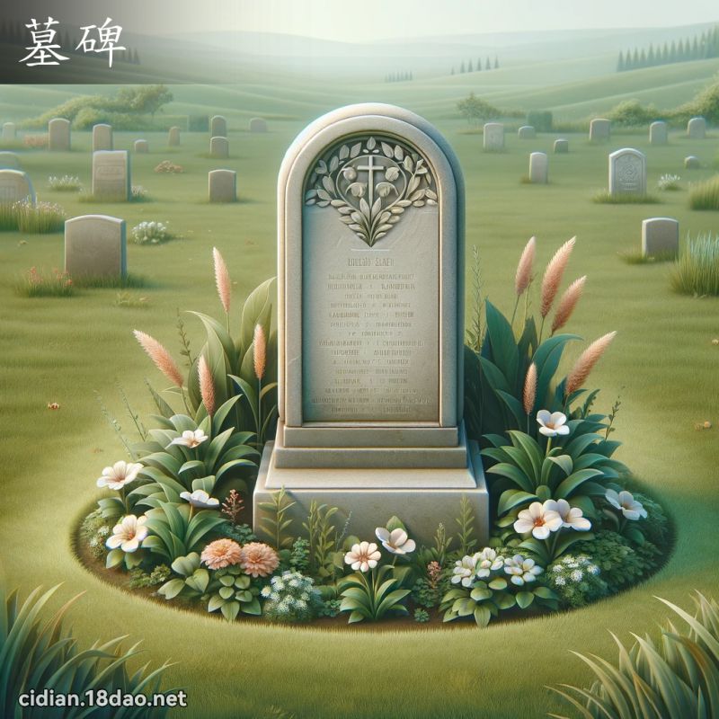 墓碑 - 国语辞典配图