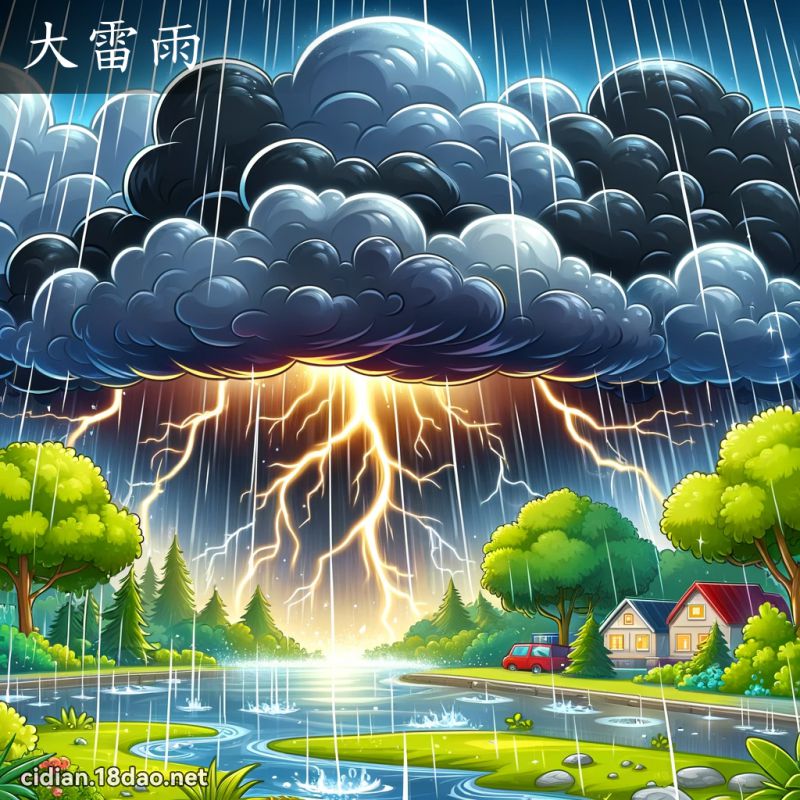 大雷雨 - 国语辞典配图