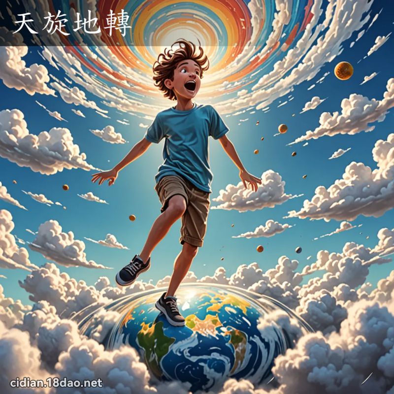 天旋地轉 - 國語辭典配圖