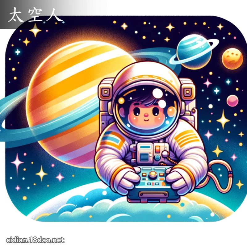 太空人 - 國語辭典配圖