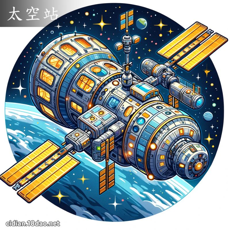 太空站 - 国语辞典配图