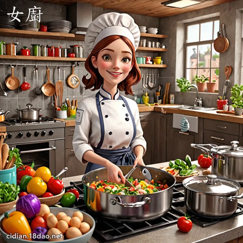 女厨 - 国语辞典配图