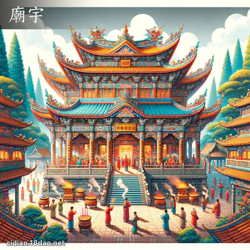 庙宇 - 国语辞典配图