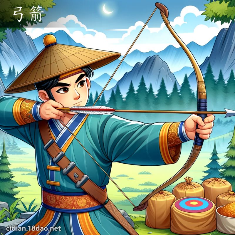 弓箭 - 國語辭典配圖