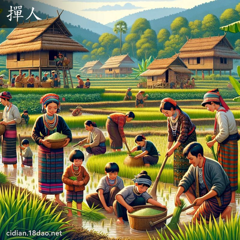 撣人 - 國語辭典配圖