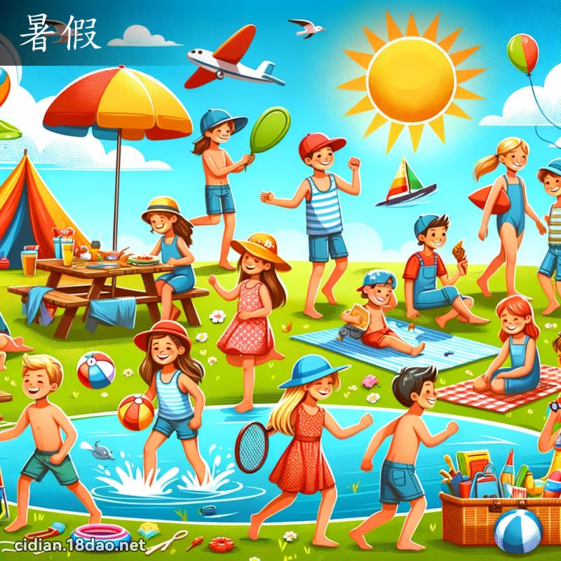 暑假 - 国语辞典配图