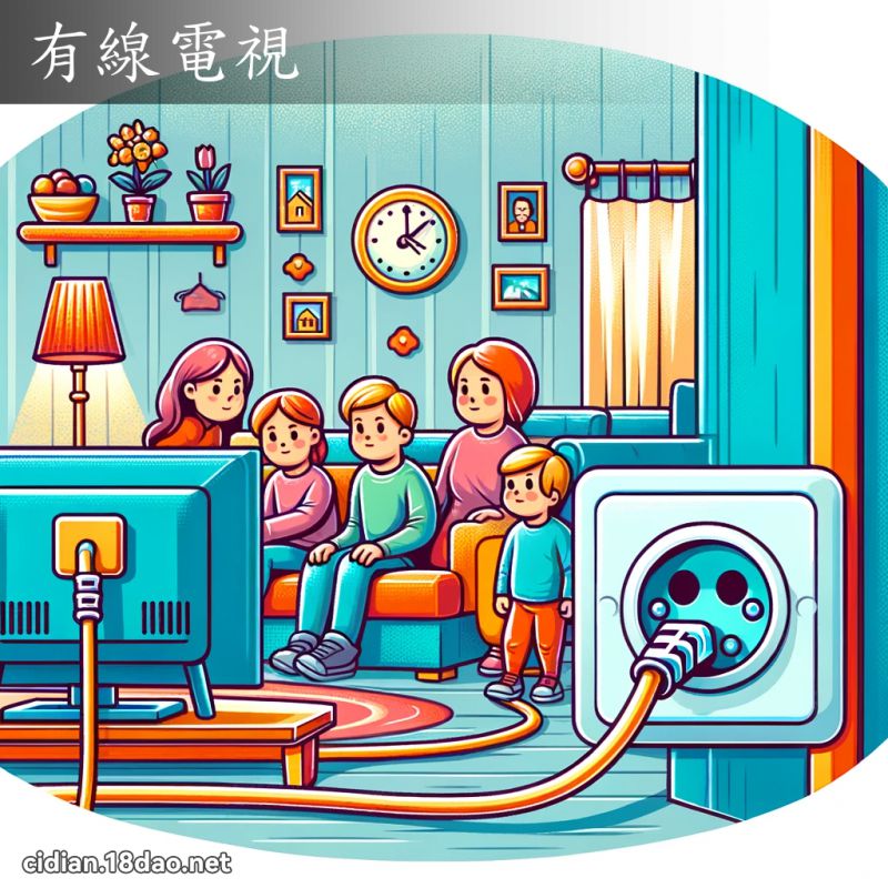 有線電視 - 國語辭典配圖