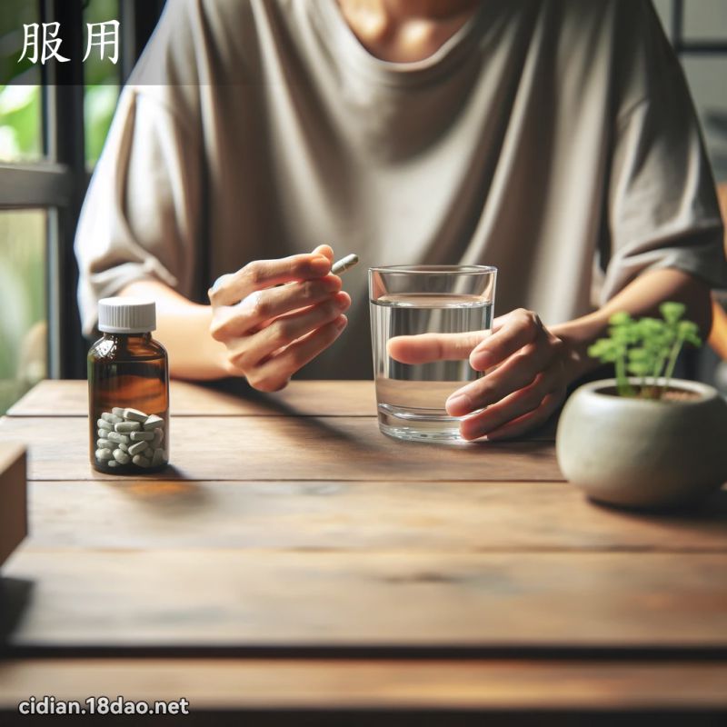 服用 - 國語辭典配圖