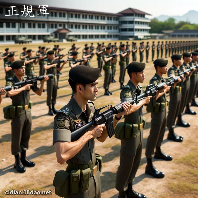 正規軍 - 國語辭典配圖