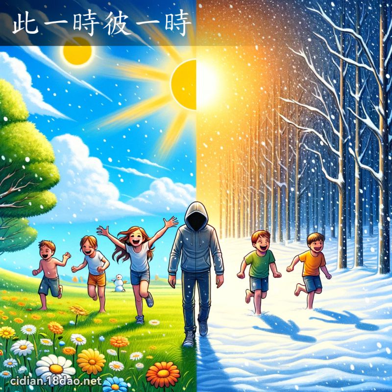 此一時彼一時 - 國語辭典配圖