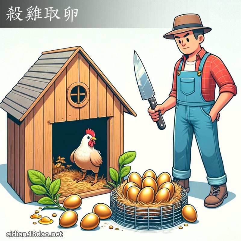 杀鸡取卵 - 国语辞典配图