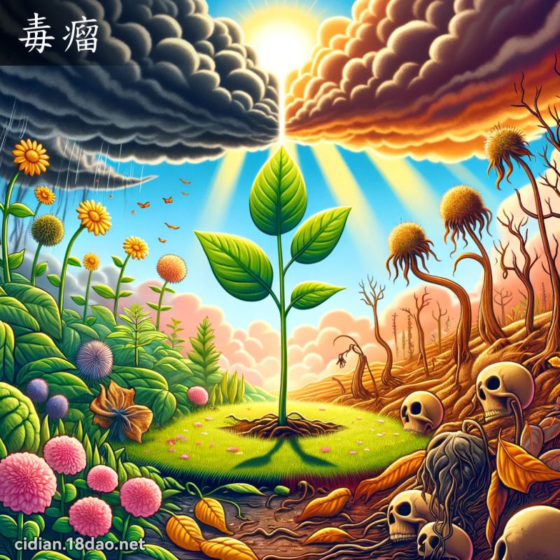 毒瘤 - 國語辭典配圖