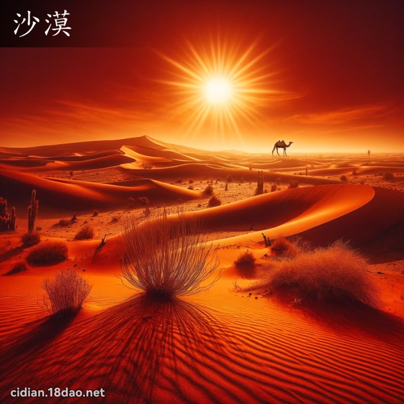 沙漠 - 國語辭典配圖