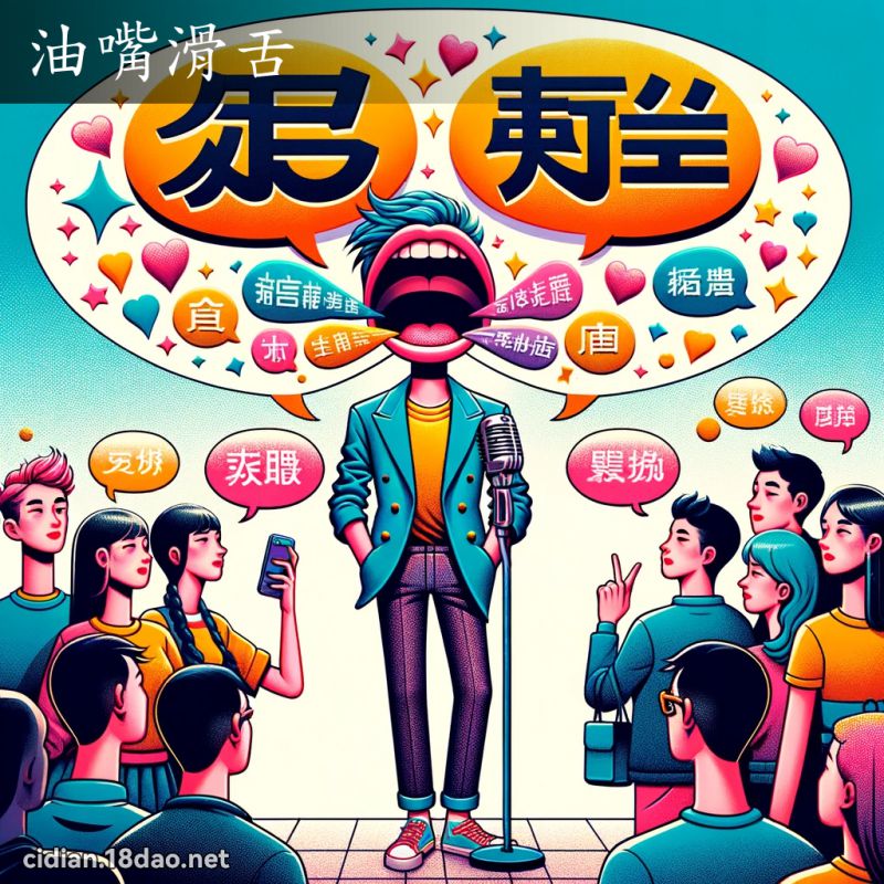 油嘴滑舌 - 國語辭典配圖