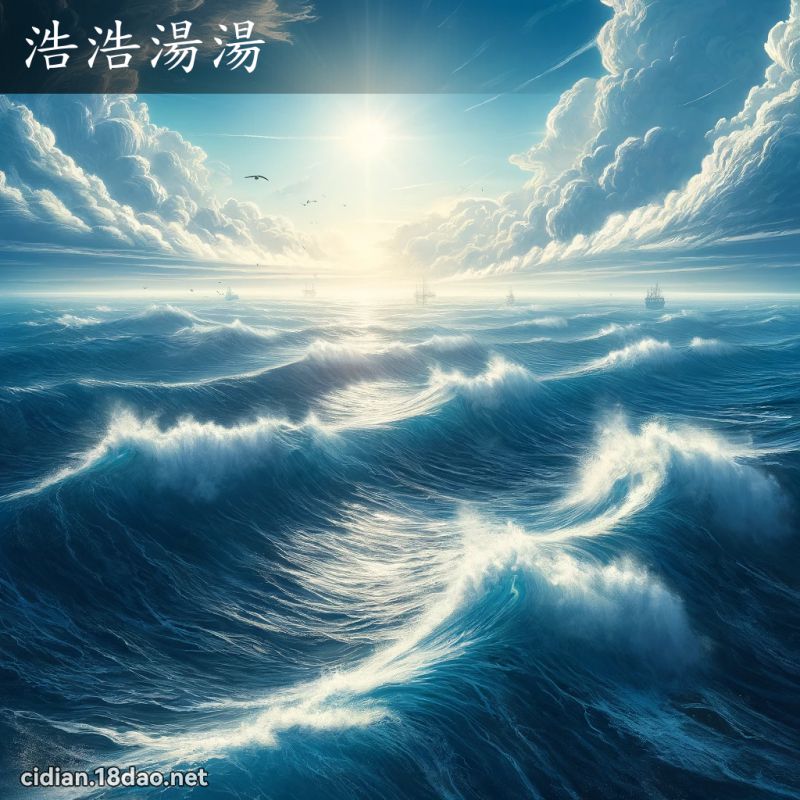 浩浩湯湯 - 國語辭典配圖