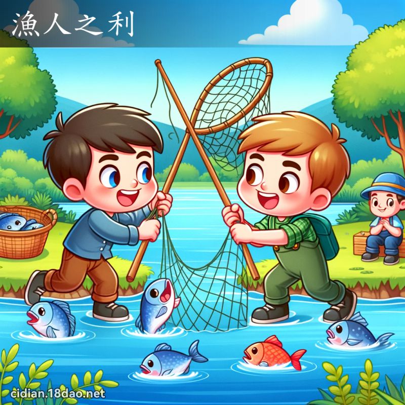渔人之利 - 国语辞典配图