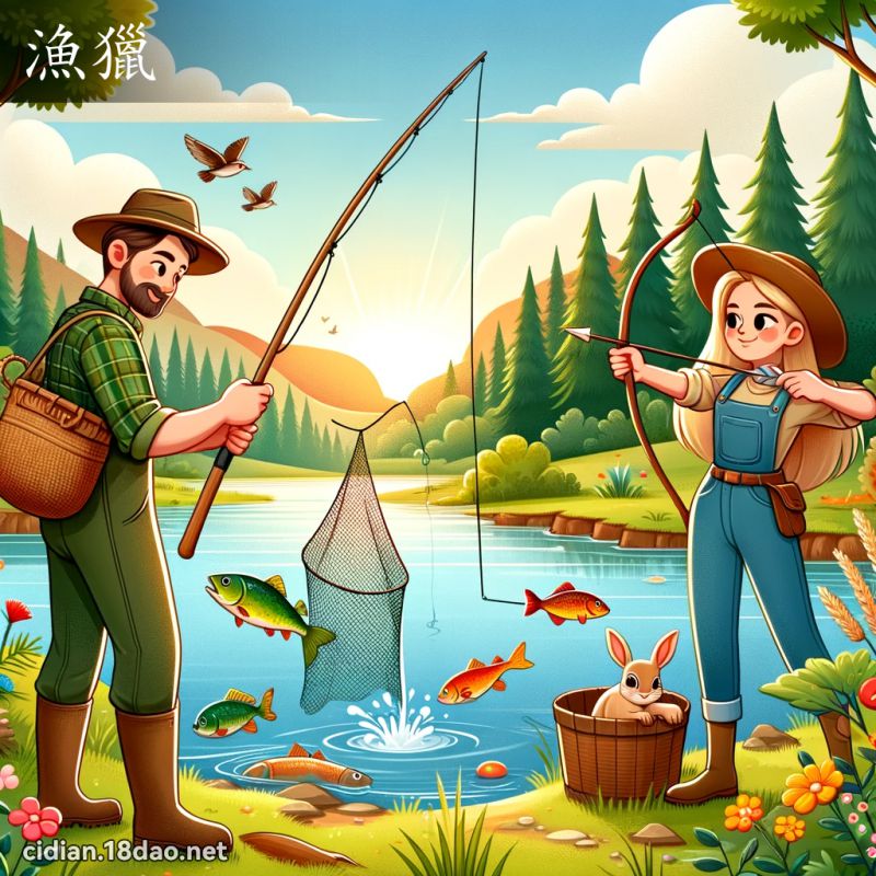 漁獵 - 國語辭典配圖
