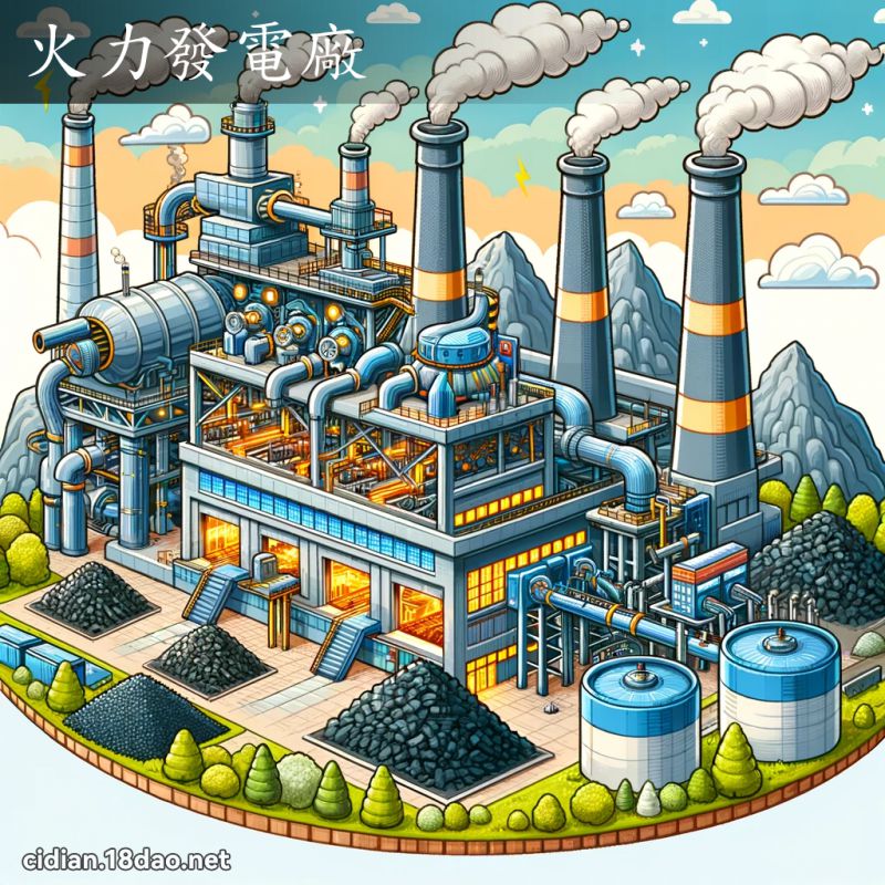 火力发电厂 - 国语辞典配图