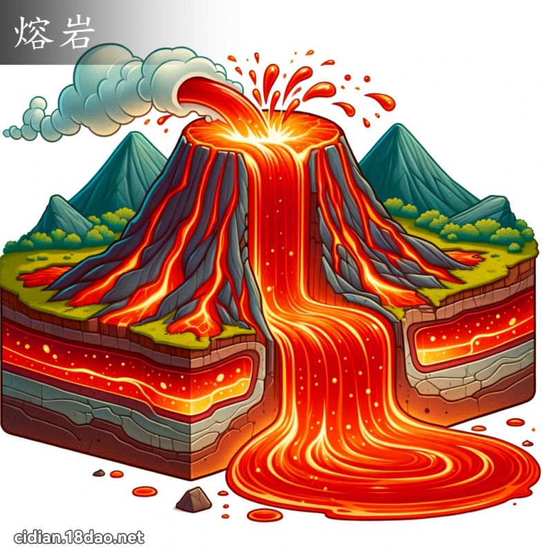 熔岩 - 国语辞典配图