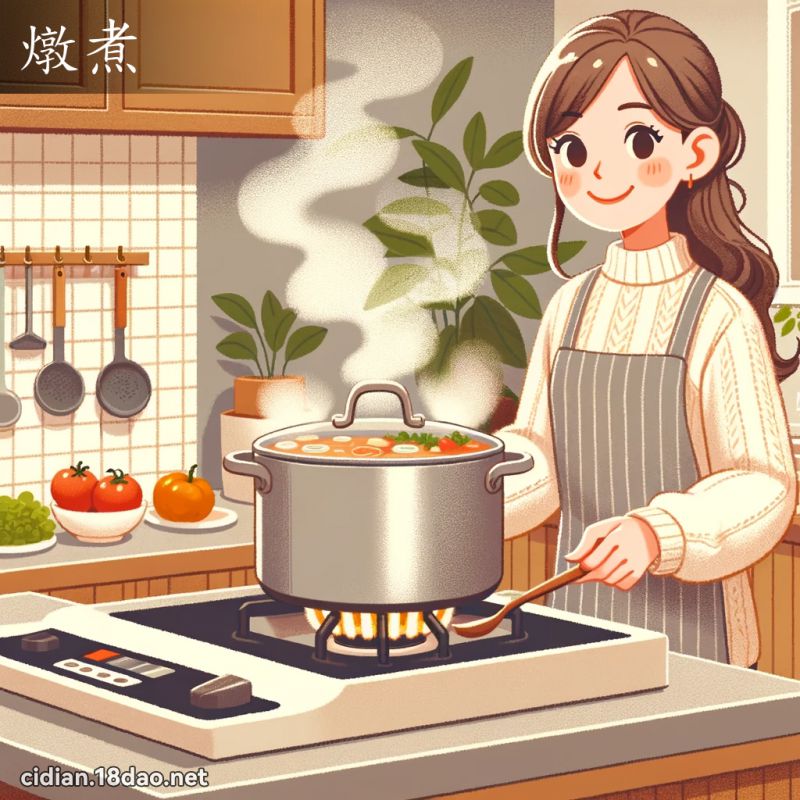 燉煮 - 國語辭典配圖