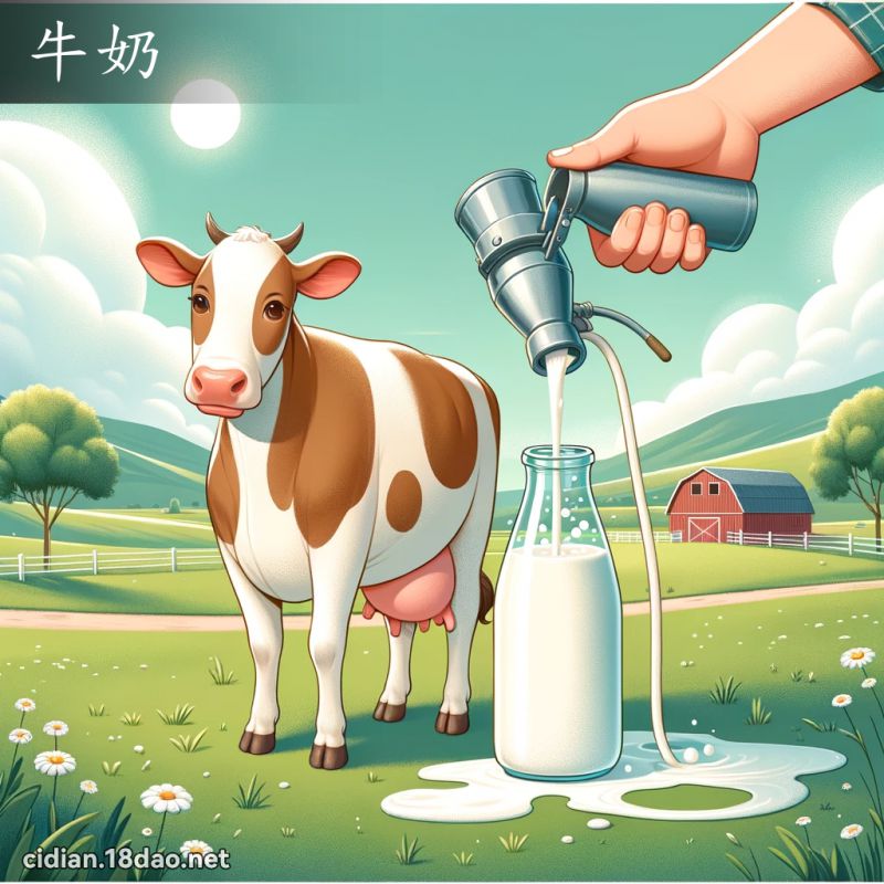 牛奶 - 國語辭典配圖