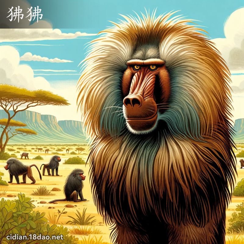 狒狒 - 國語辭典配圖