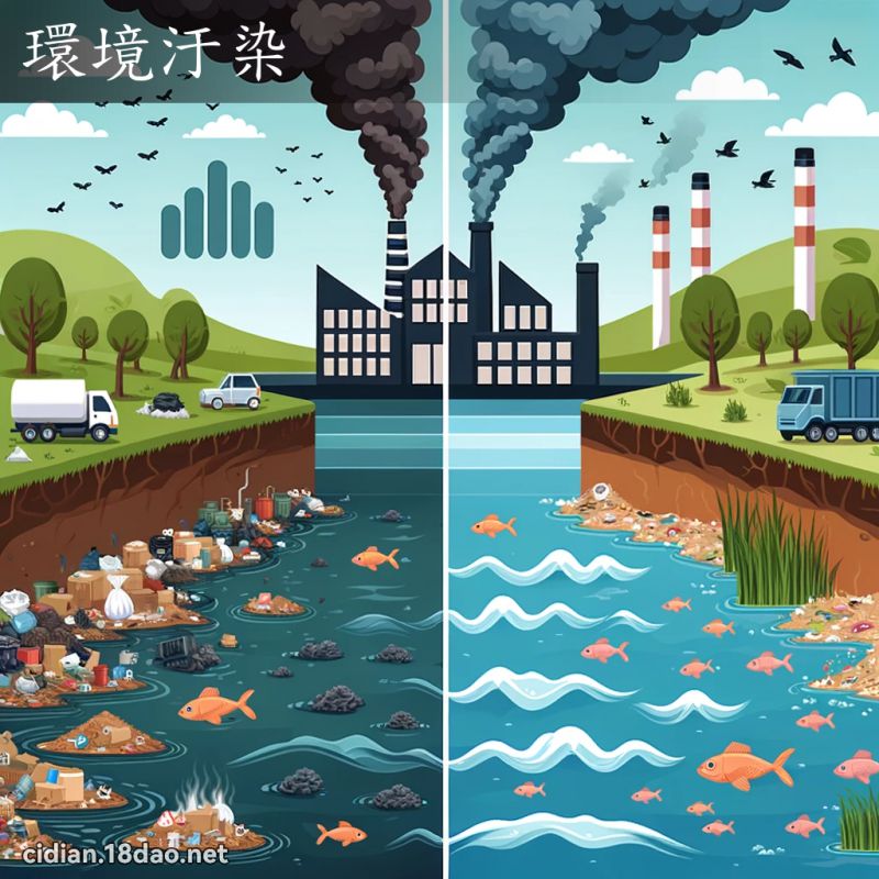 環境汙染 - 國語辭典配圖