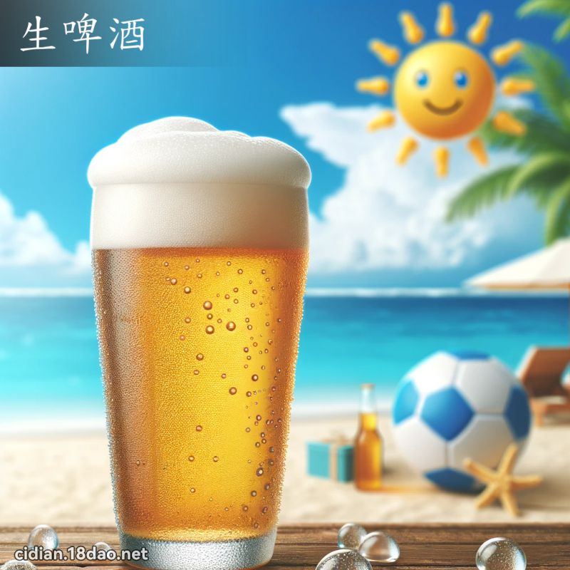 生啤酒 - 國語辭典配圖
