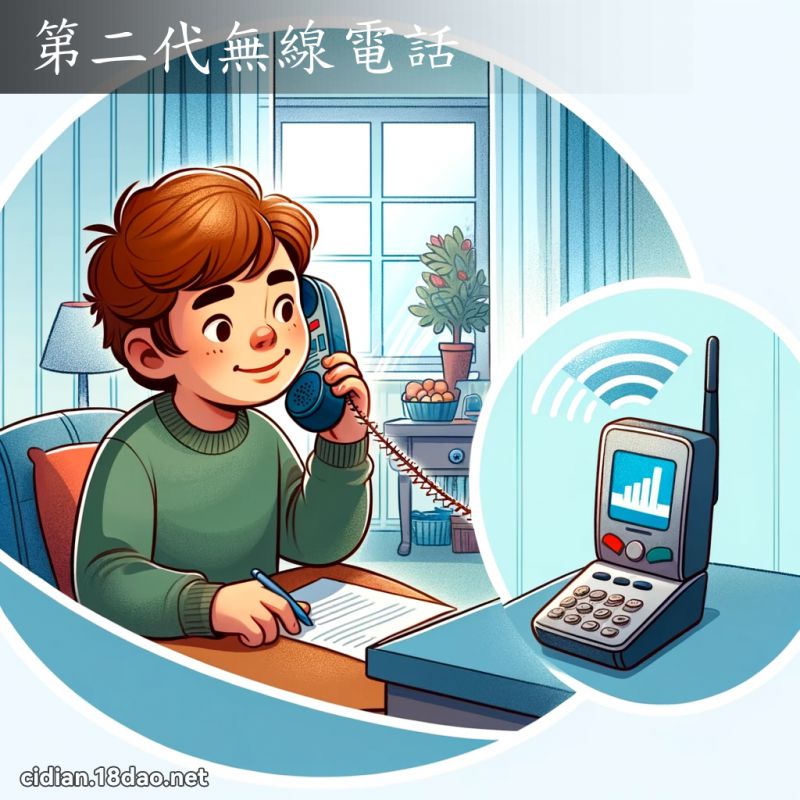 第二代无线电话 - 国语辞典配图