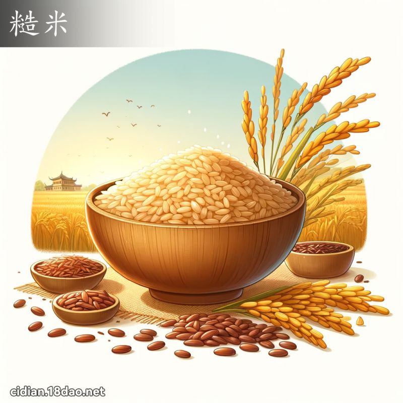 糙米 - 國語辭典配圖